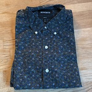Bonobos Washed Button Down in Blue Fox Floral size Medium Tailored